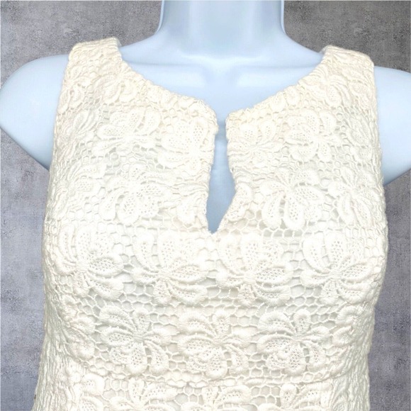 $228 Lilly Pulitzer Mini Strapless‎ Crochet Dress Size 2 White Fitted - Picture 6 of 13